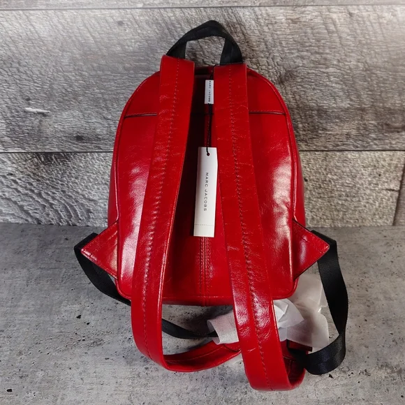 Marc Jacobs Red Leather Backpack - Picture 8 of 12